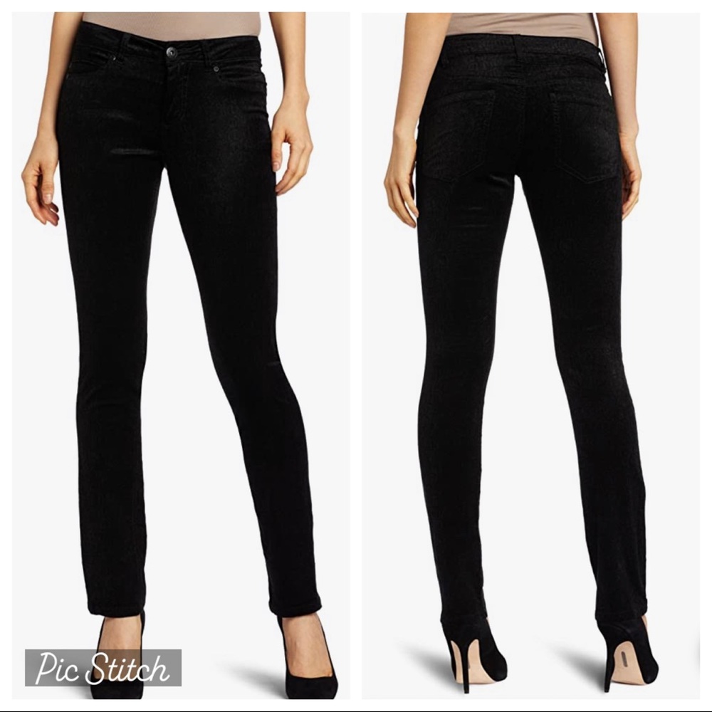 Liverpool Velveteen Sadie Straight Leg Reptile Animal Print Jeans Size 14 Black